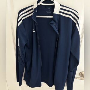 Adidas Primegreen Navy and White Athletic Jacket